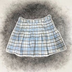 Plaid Pleated Skirt